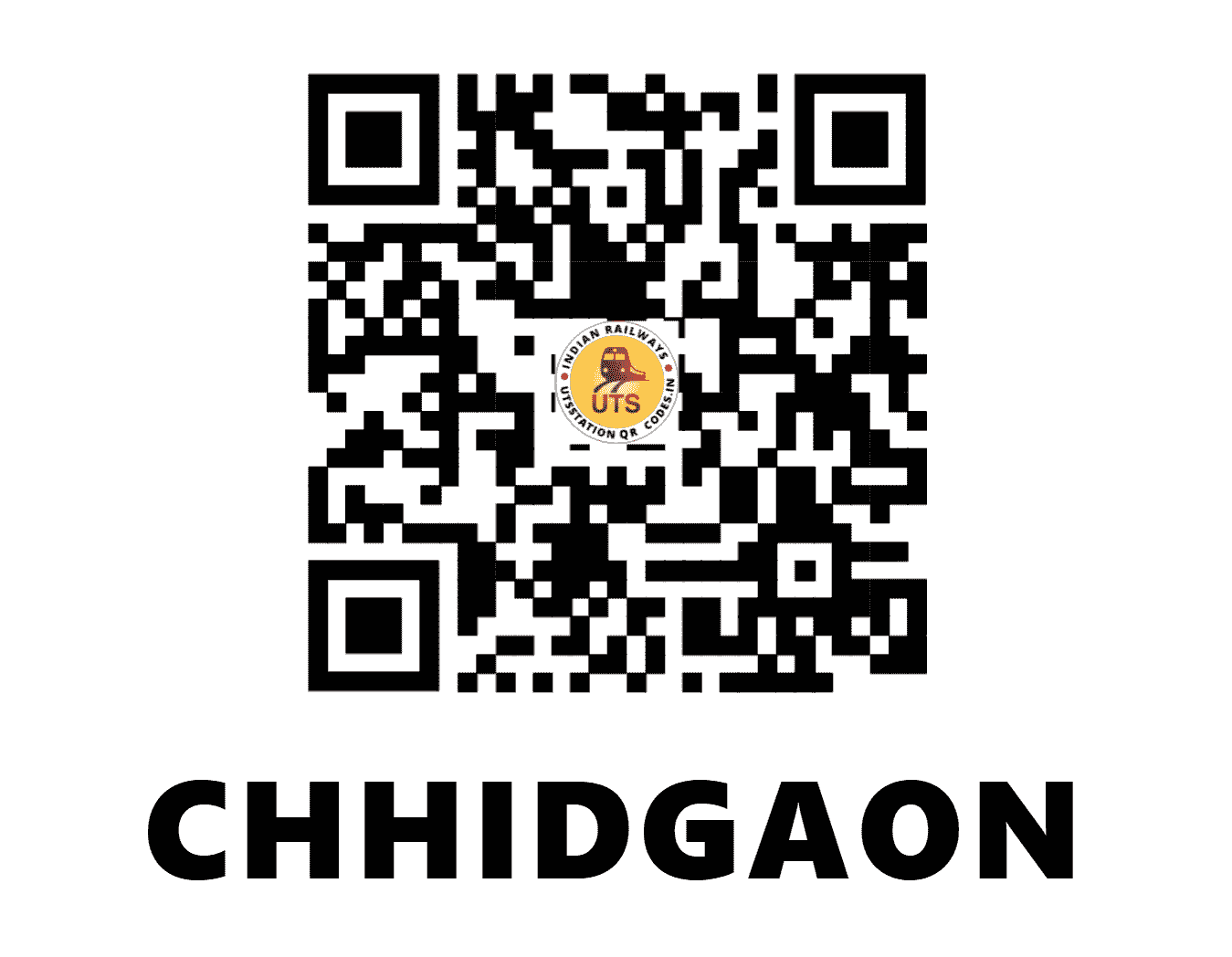 UTS QR Code for CHHIDGAON - CGO - WC (MADHYA PRADESH)